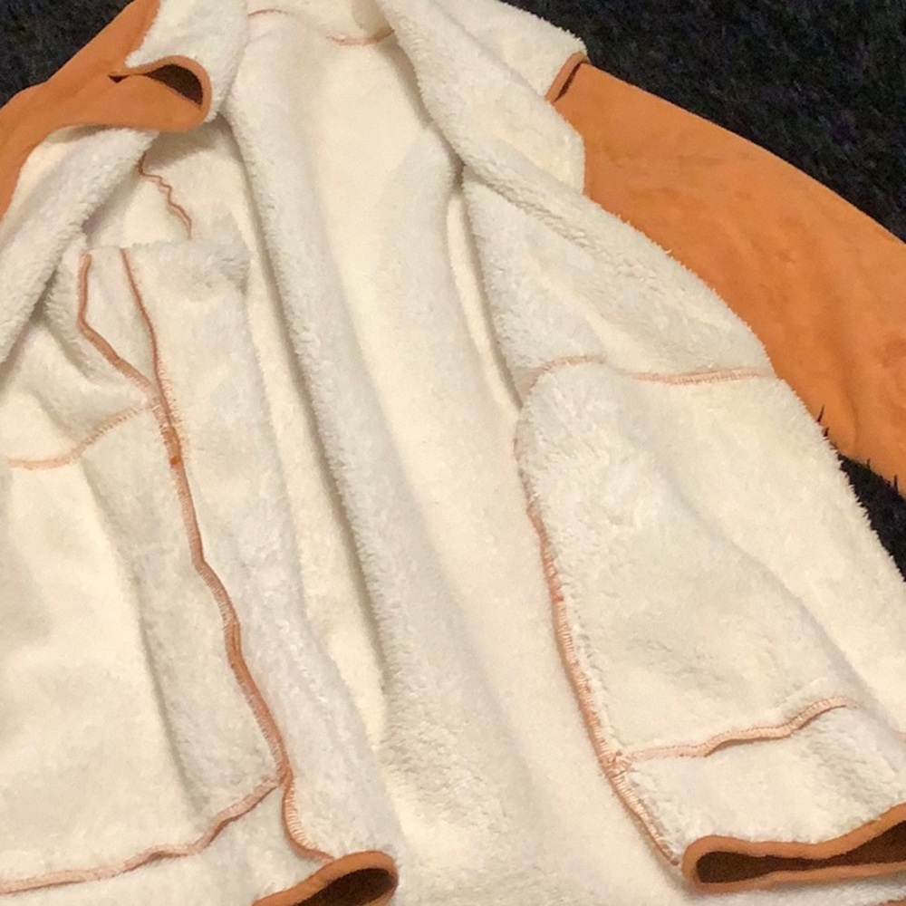 Cozy Cream and Tan Sherpa Jacket